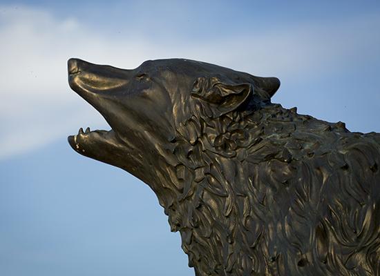 Bronze 澳门新普京注册 Wolf Statue.